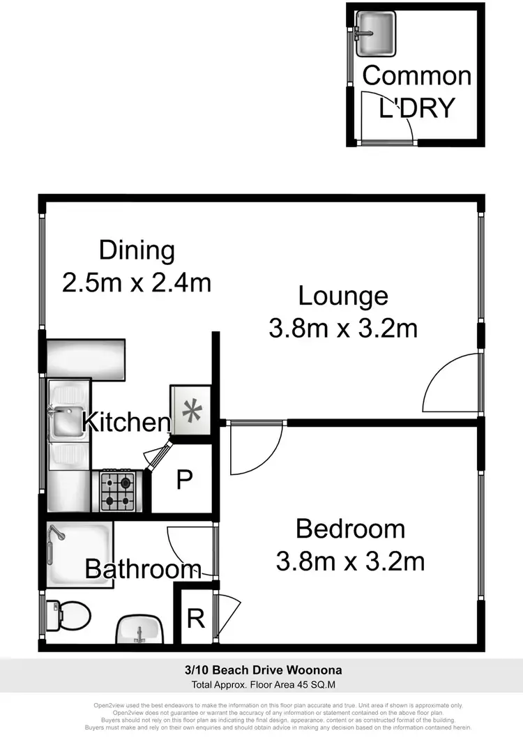 Floorplan of Homely unit listing, 3/10 Beach Drive, Woonona NSW 2517