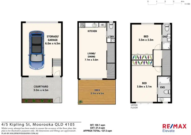 Floorplan of Homely townhouse listing, 4/5 Kipling Street, Moorooka QLD 4105
