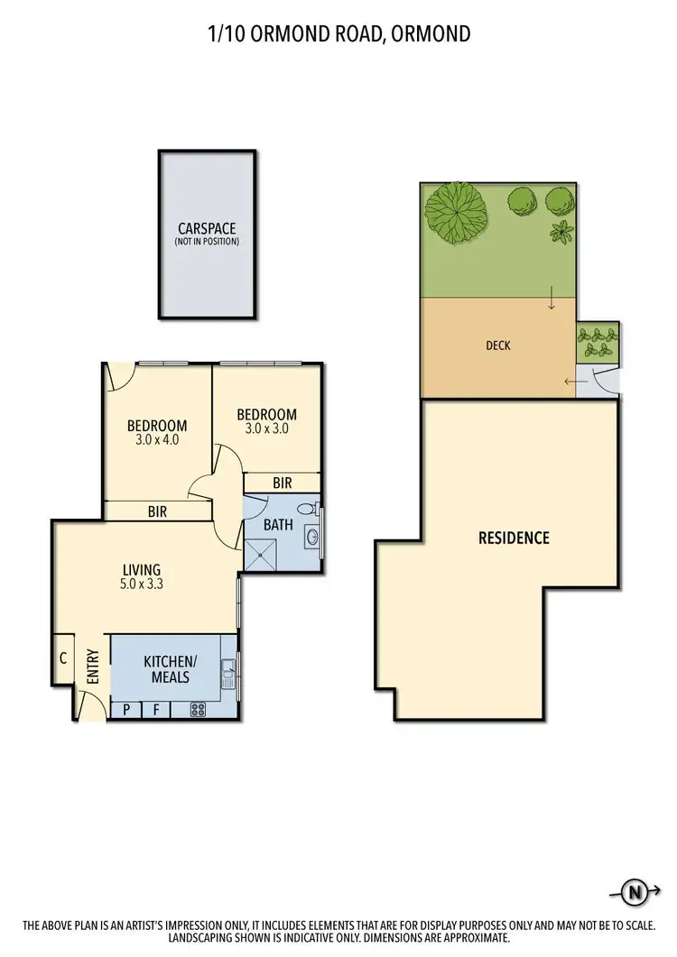 Floorplan of Homely unit listing, 1/10 Ormond Road, Ormond VIC 3204