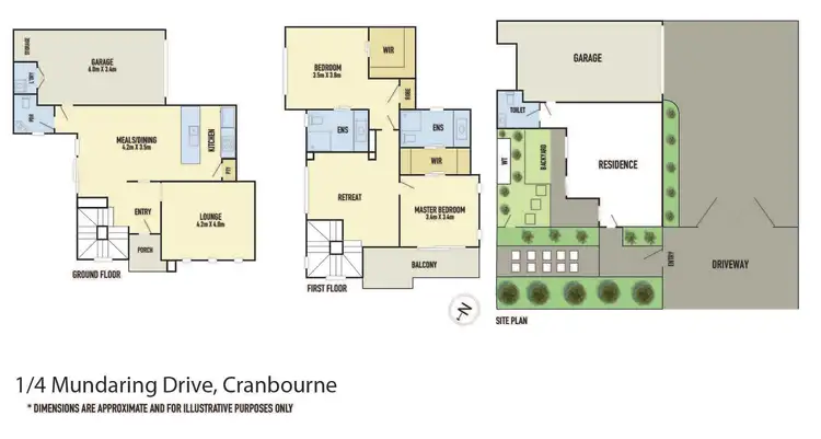 Floorplan of Homely house listing, 1/4 Mundaring Drive, Cranbourne VIC 3977