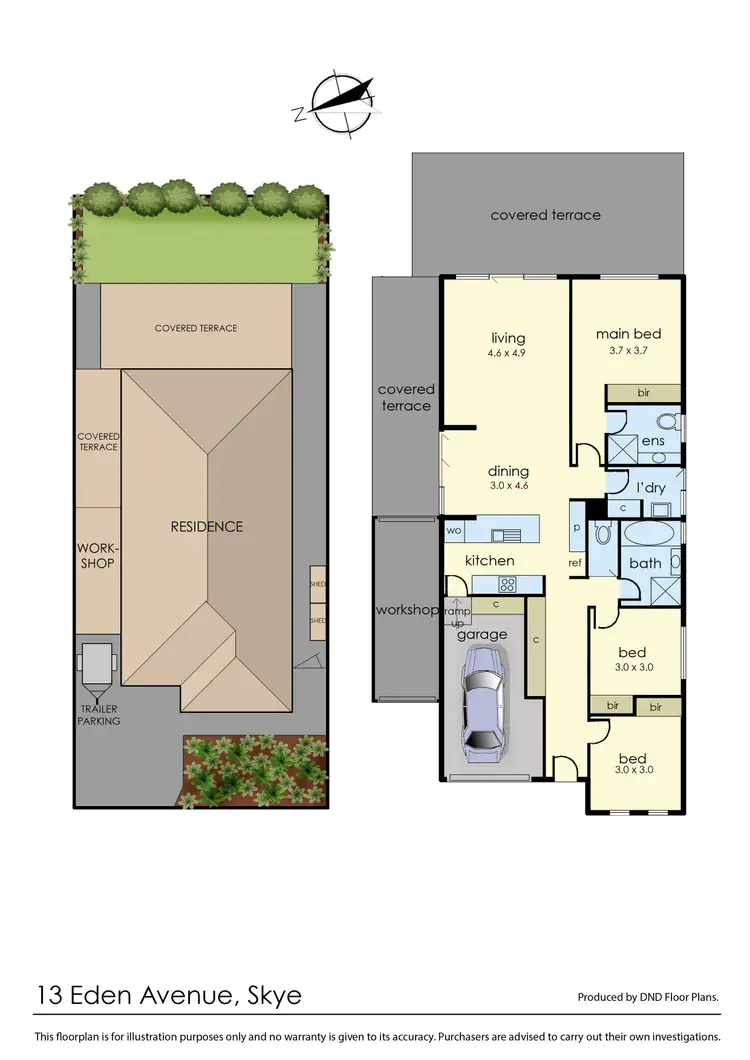 Floorplan of Homely house listing, 13 Eden Avenue, Skye VIC 3977
