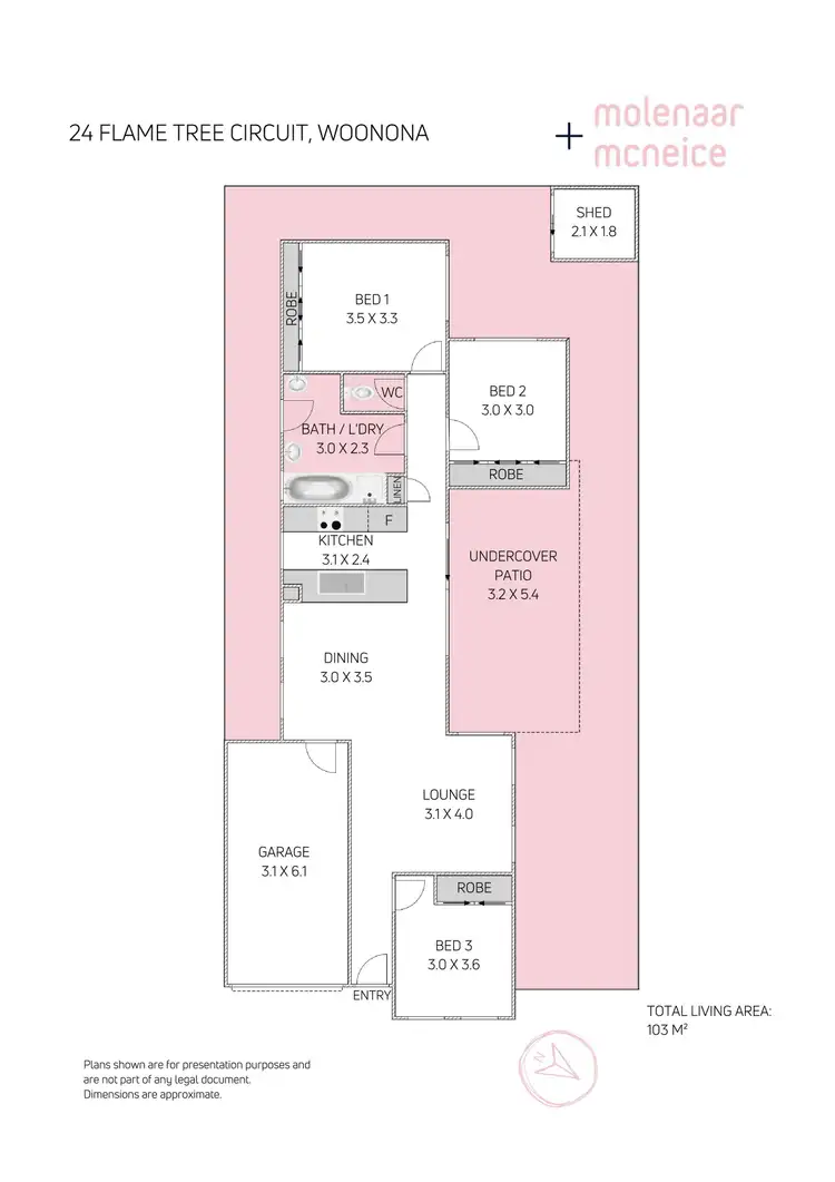 Floorplan of Homely house listing, 24 Flame Tree Circuit, Woonona NSW 2517