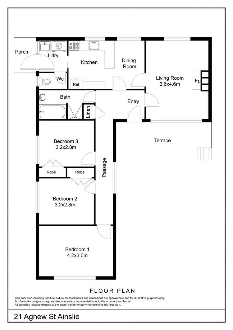 Floorplan of Homely house listing, 21 Agnew Street, Ainslie ACT 2602