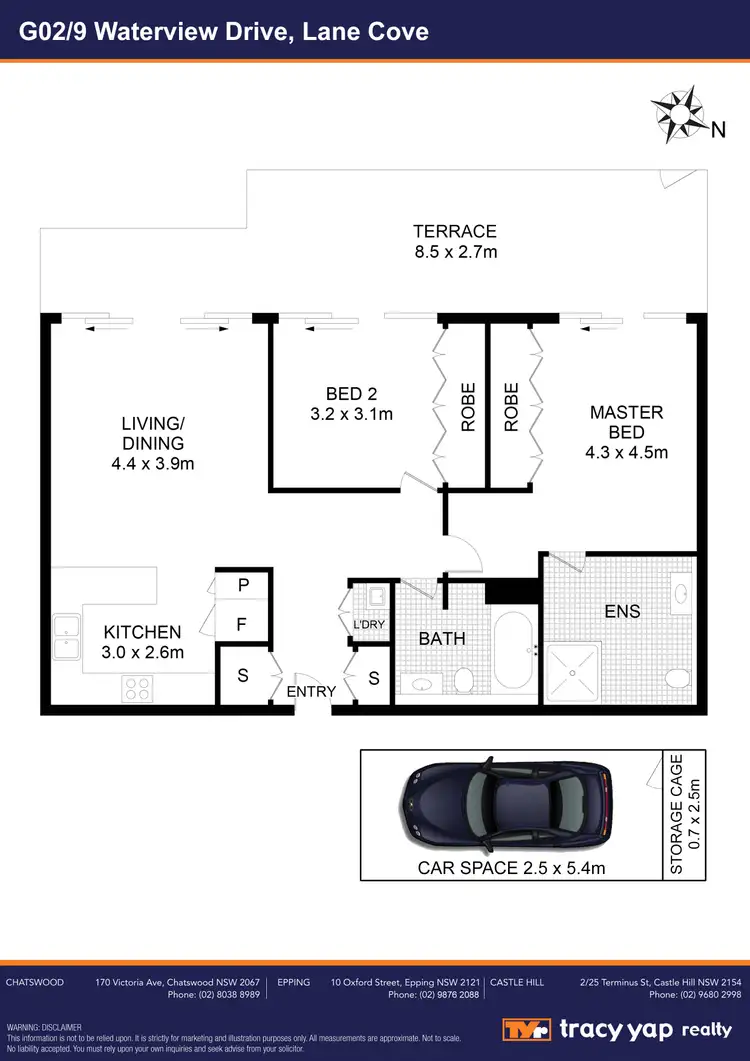 Floorplan of Homely apartment listing, G02/9 Waterview Drive, Lane Cove NSW 2066