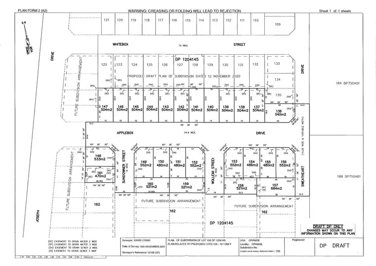 Floorplan of Homely land listing, LOT 150 Joseph Drive, Orange NSW 2800