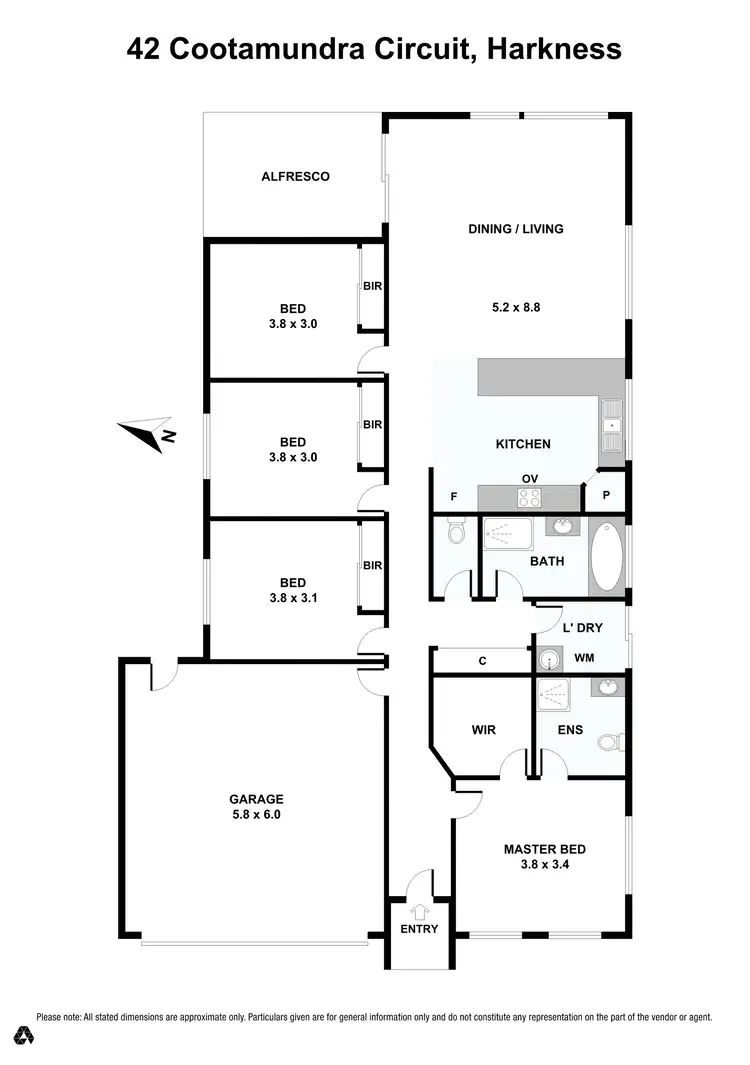 Floorplan of Homely house listing, 42 Cootamundra Circuit, Harkness VIC 3337
