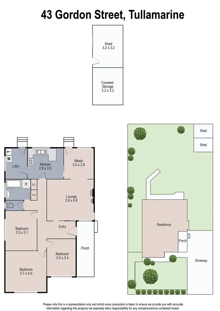 Floorplan of Homely house listing, 43 Gordon Street, Tullamarine VIC 3043