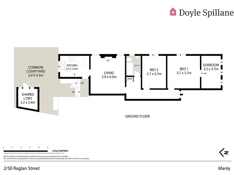 Floorplan of Homely unit listing, 2/50 Raglan Street, Manly NSW 2095