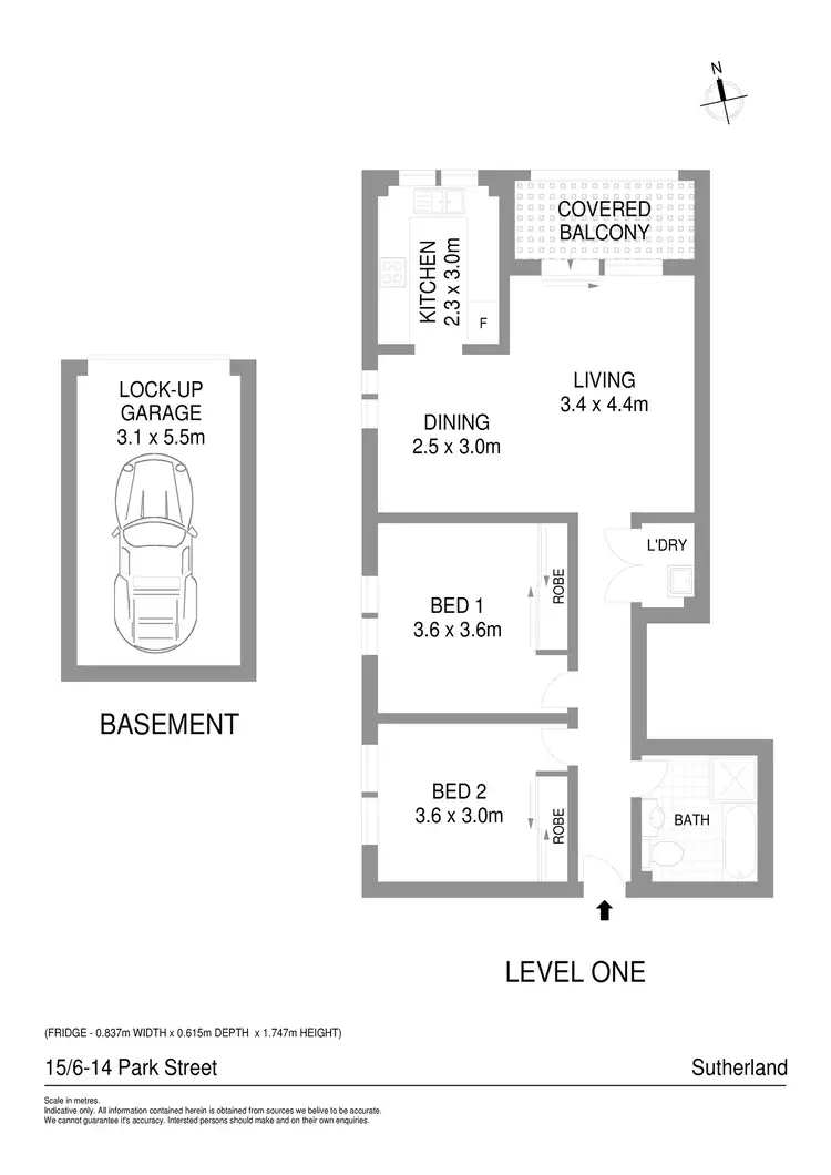 Floorplan of Homely unit listing, 15/6-14 Park Street, Sutherland NSW 2232
