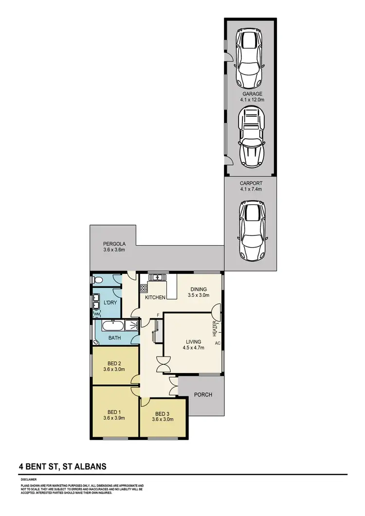 Floorplan of Homely house listing, 4 Bent Street, St Albans VIC 3021