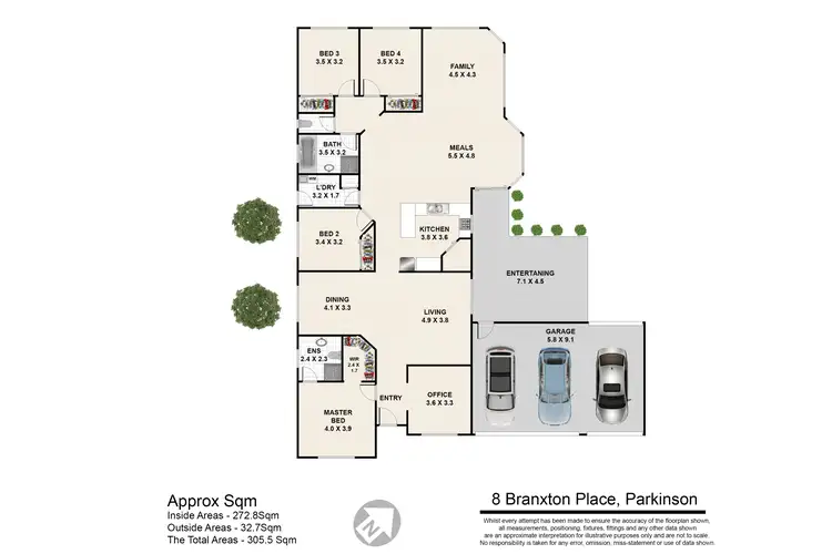 Floorplan of Homely house listing, 8 Branxton Place, Parkinson QLD 4115
