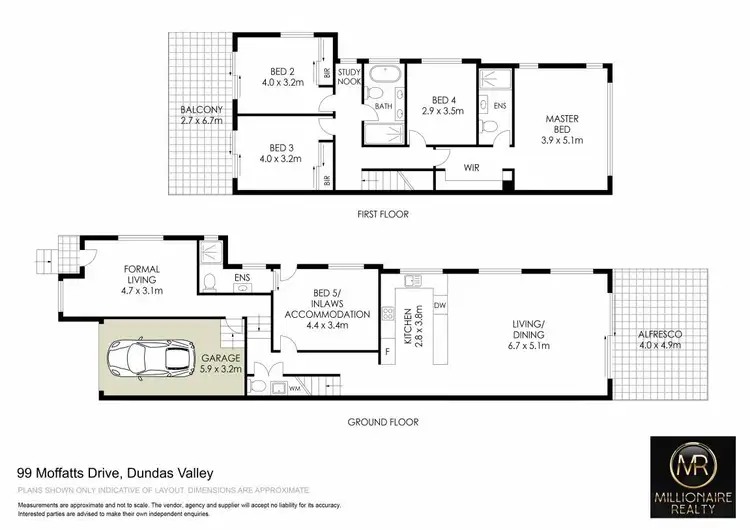 Floorplan of Homely semi-detached listing, lot 1/ 99 Moffatts Drive, Dundas Valley NSW 2117