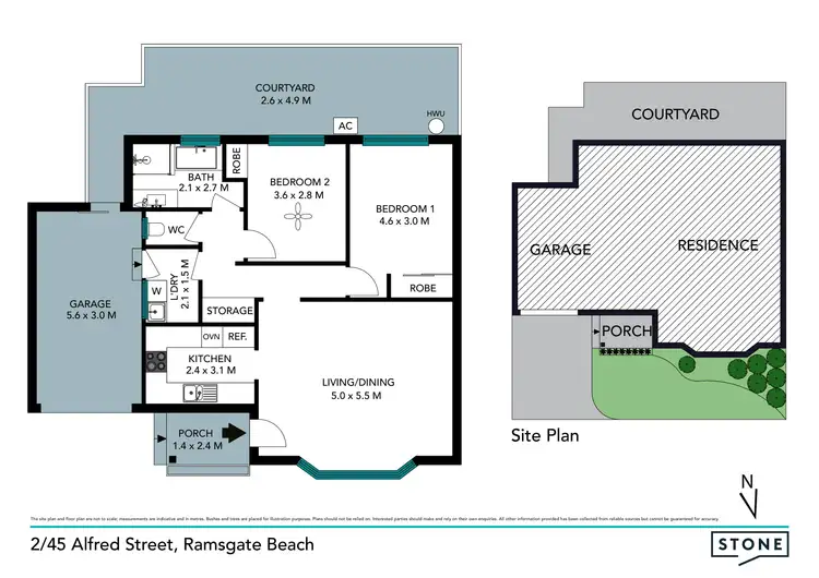 Floorplan of Homely villa listing, 2/45 Alfred Street, Ramsgate Beach NSW 2217