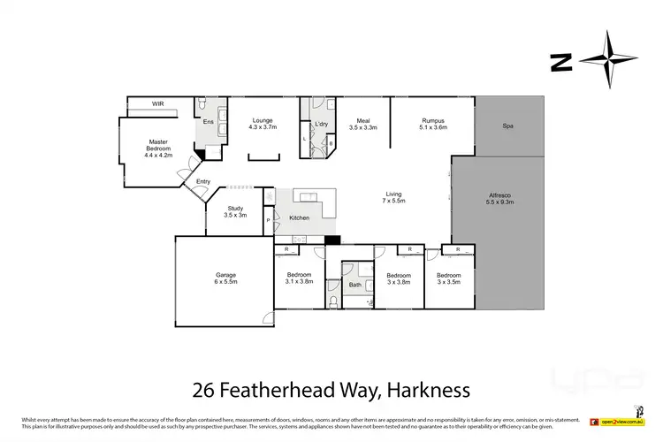 Floorplan of Homely house listing, 26 Featherhead Way, Harkness VIC 3337