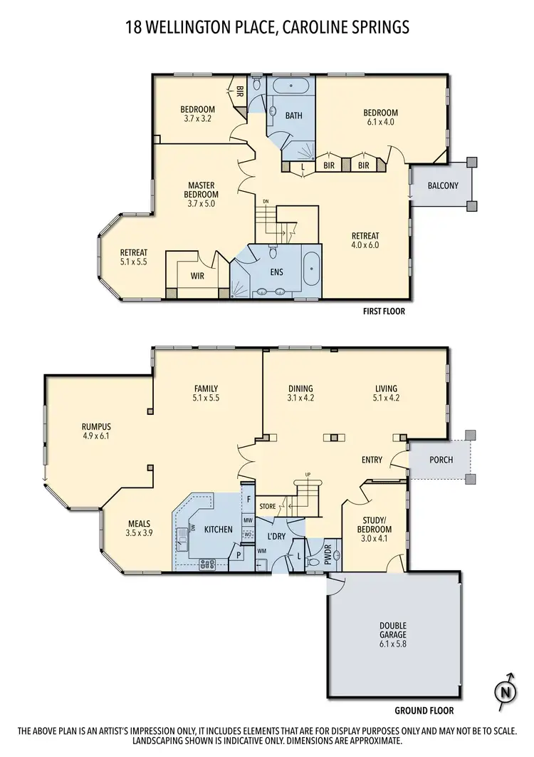 Floorplan of Homely house listing, 18 Wellington Place, Caroline Springs VIC 3023