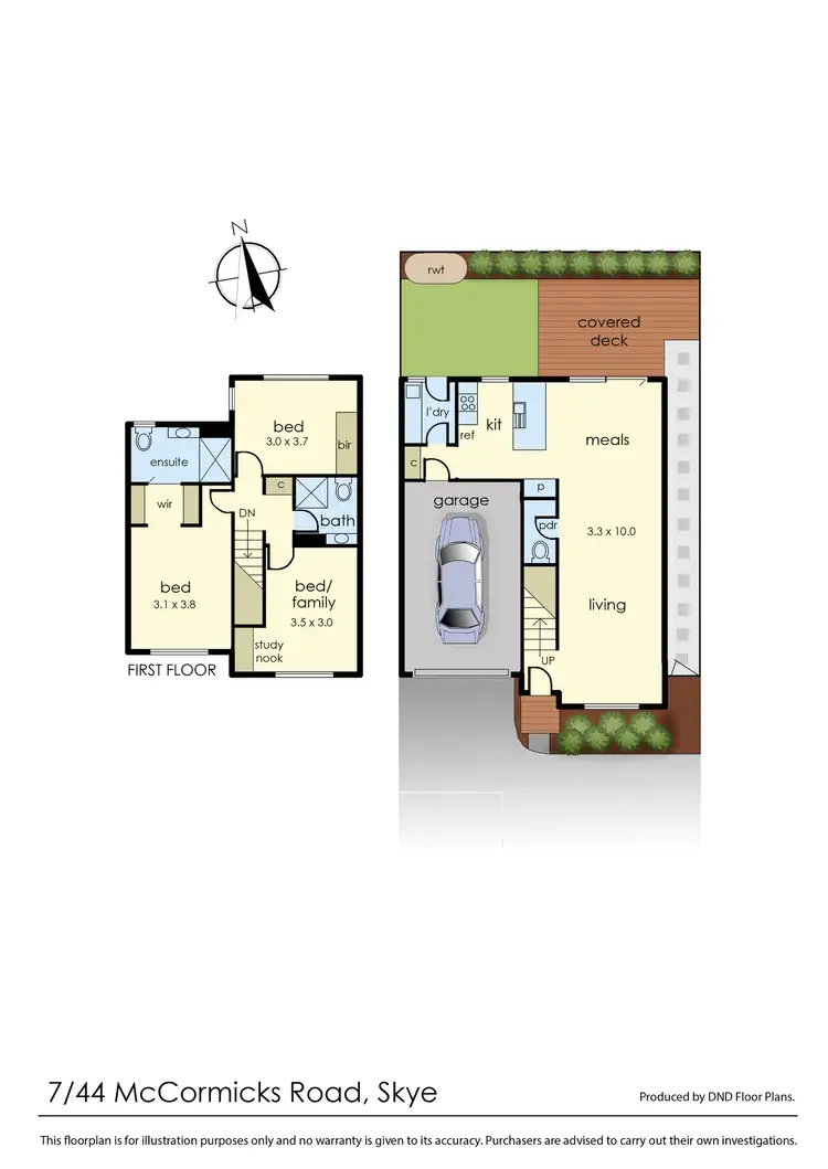 Floorplan of Homely townhouse listing, 7/44 Mccormicks Road, Skye VIC 3977
