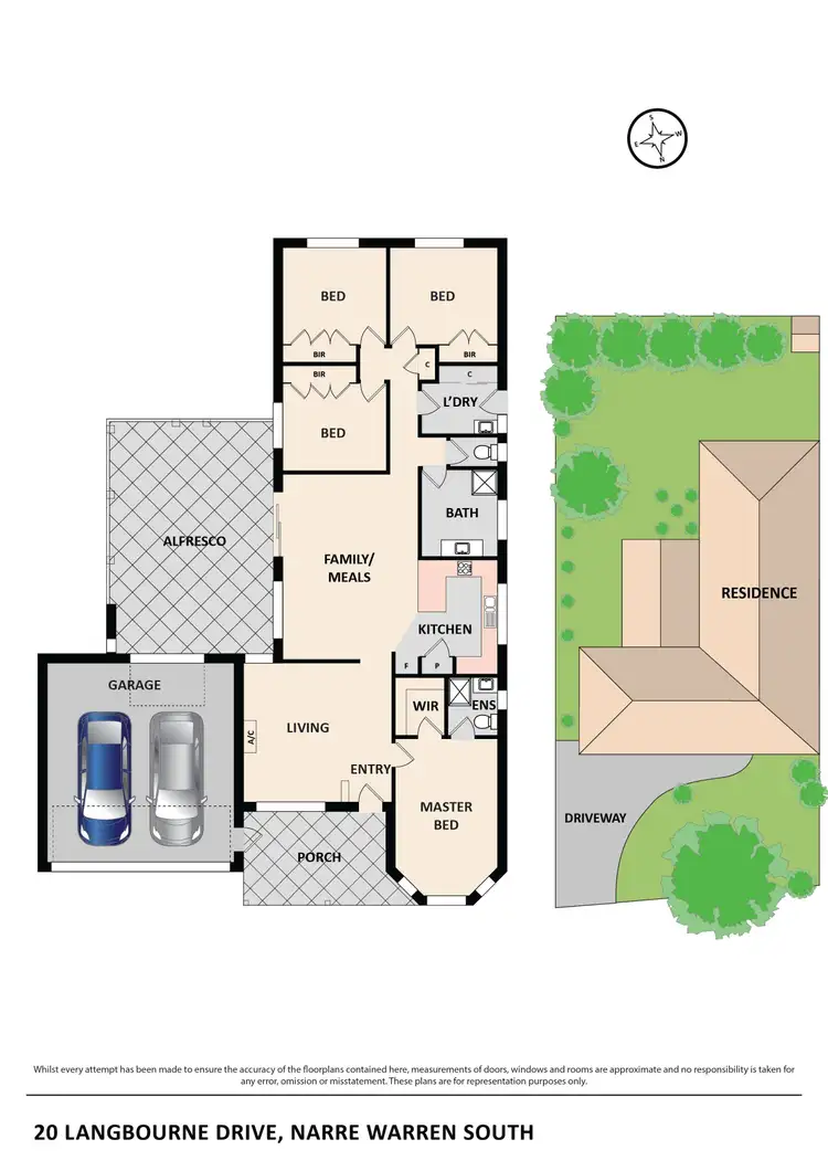 Floorplan of Homely house listing, 20 Langbourne Drive, Narre Warren South VIC 3805