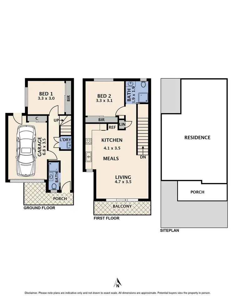 Floorplan of Homely townhouse listing, 2/17 Park Avenue, Preston VIC 3072