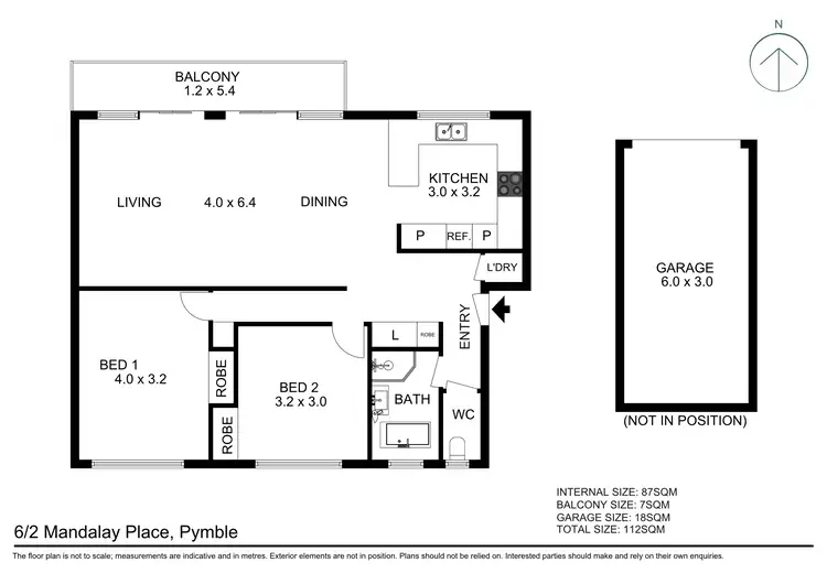 Floorplan of Homely apartment listing, 6/2 Mandalay Place, Pymble NSW 2073