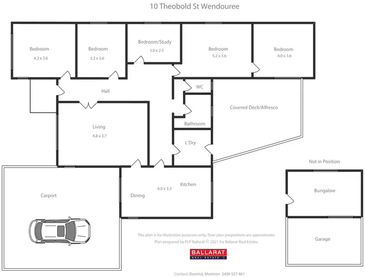 Floorplan of Homely house listing, 10 Theobald Street, Wendouree VIC 3355
