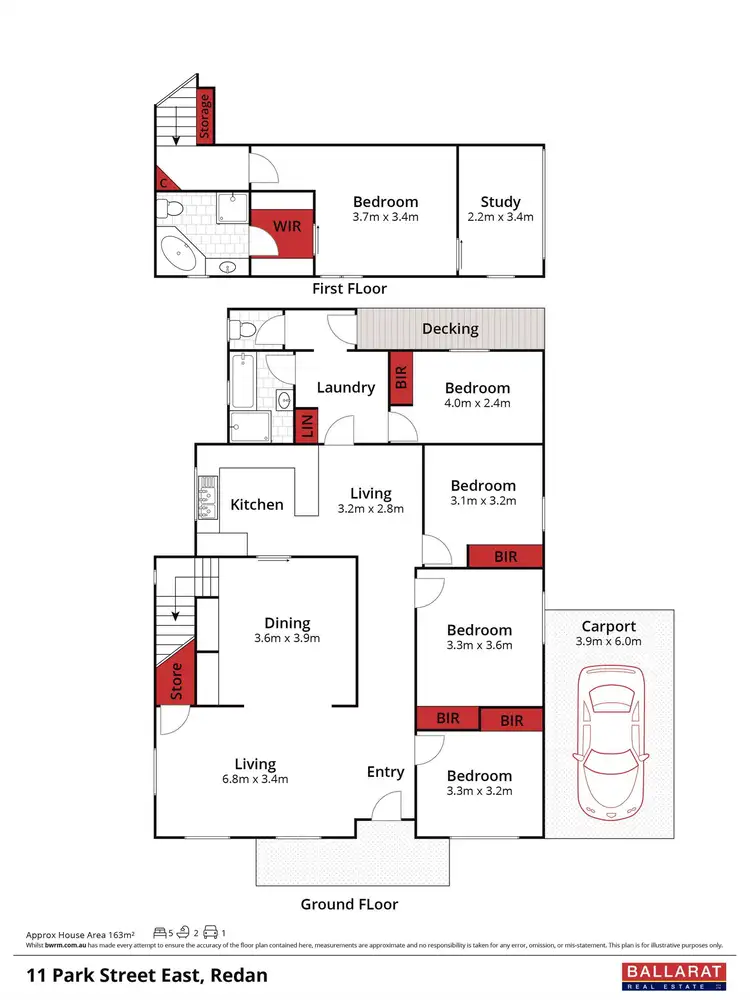 Floorplan of Homely house listing, 11 Park Street East, Redan VIC 3350