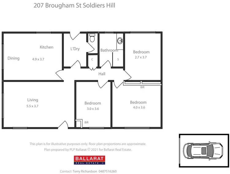 Floorplan of Homely house listing, 207 Brougham Street, Soldiers Hill VIC 3350