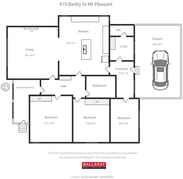 Floorplan of Homely house listing, 919 Barkly Street, Mount Pleasant VIC 3350