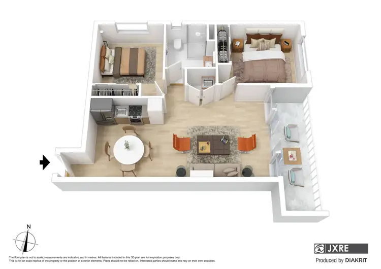 Floorplan of Homely apartment listing, 406/1525 Dandenong Road, Oakleigh VIC 3166
