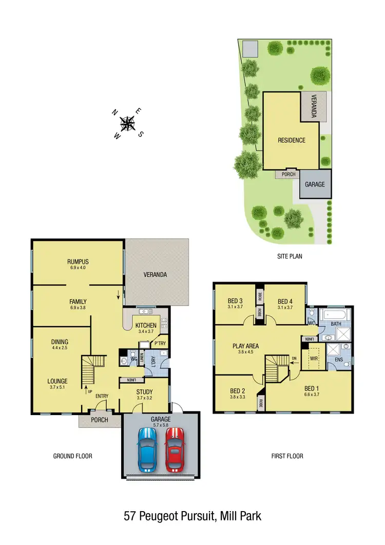 Floorplan of Homely house listing, 57 Peugeot Pursuit, Mill Park VIC 3082