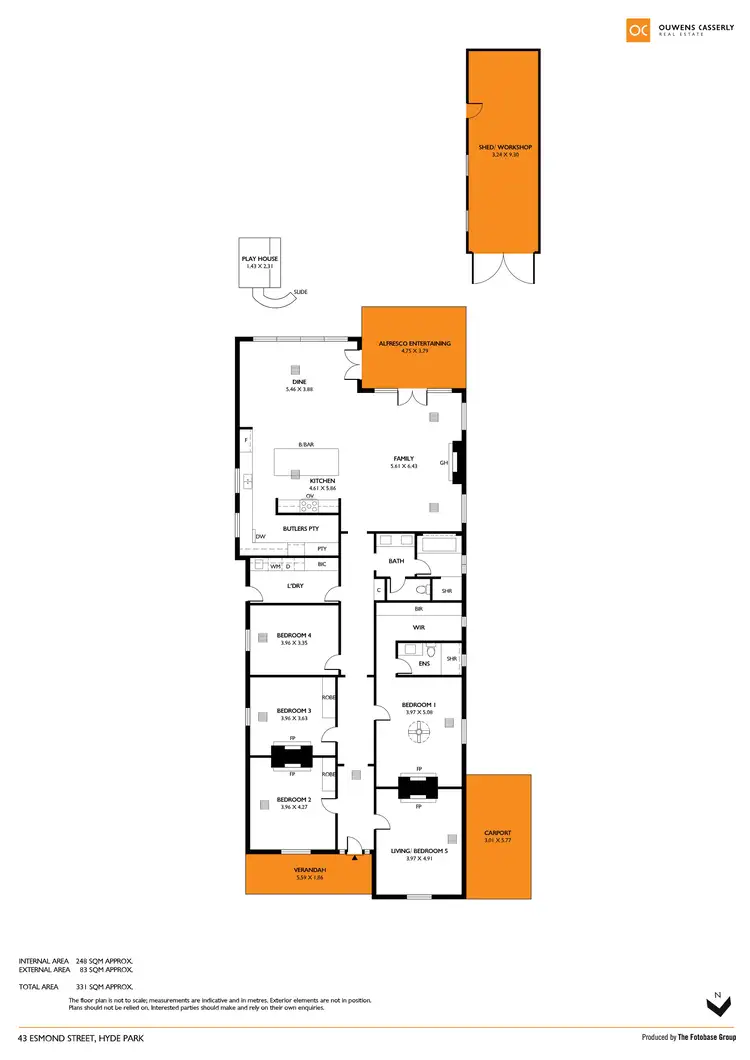 Floorplan of Homely house listing, 43 Esmond Street, Hyde Park SA 5061