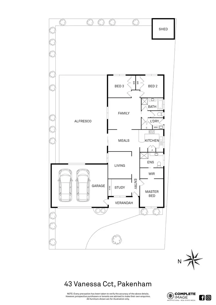Floorplan of Homely house listing, 43 Vanessa Circuit, Pakenham VIC 3810