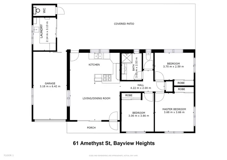 Floorplan of Homely house listing, 61 Amethyst Street, Bayview Heights QLD 4868