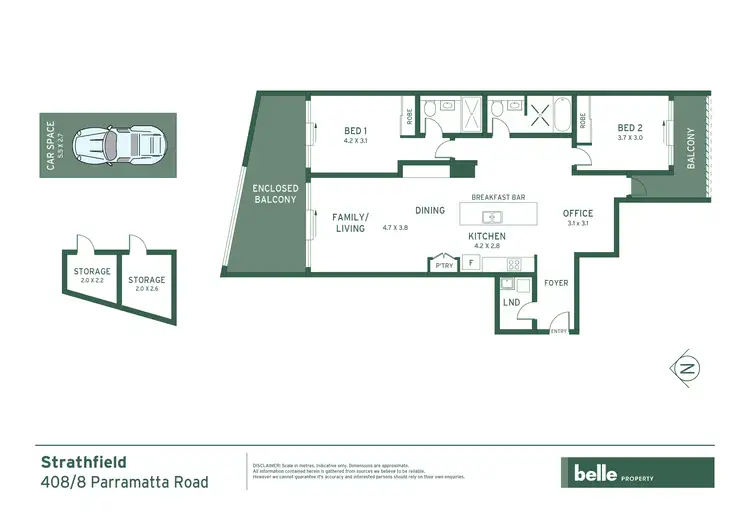 Floorplan of Homely apartment listing, 408/8 Parramatta Road, Strathfield NSW 2135