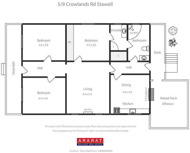 Floorplan of Homely house listing, 5-9 Crowlands Road, Stawell VIC 3380