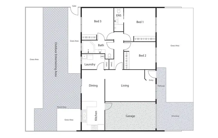 Floorplan of Homely townhouse listing, 15/28 Ringrose Crescent, Isaacs ACT 2607
