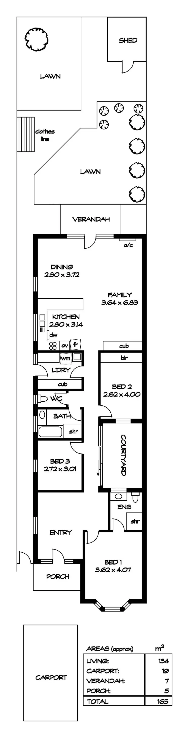 Floorplan of Homely villa listing, 32A Hughes Street, Unley SA 5061