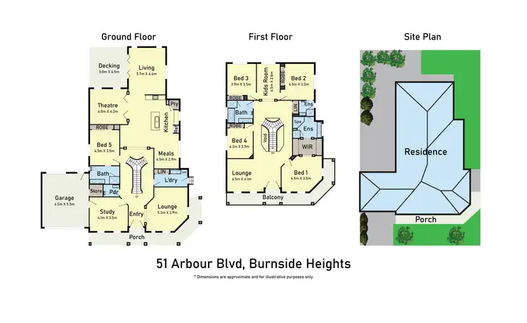 Floorplan of Homely house listing, 51 Arbour Boulevard, Burnside Heights VIC 3023