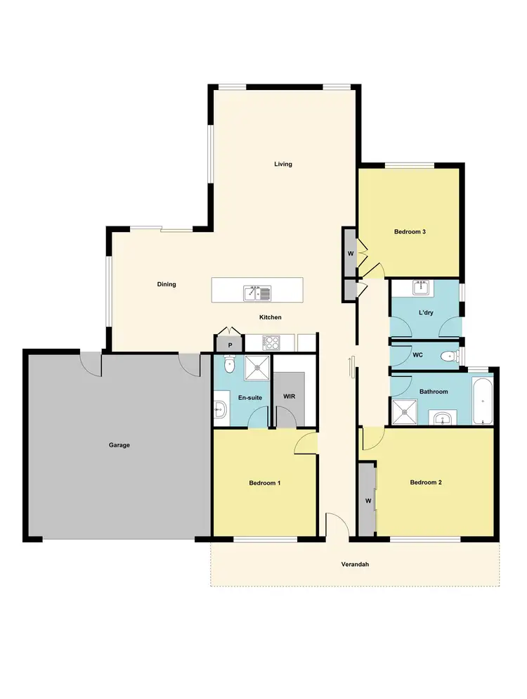 Floorplan of Homely house listing, 36 Outtrim Street, Maryborough VIC 3465