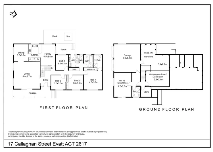 Floorplan of Homely house listing, 17 Callaghan Street, Evatt ACT 2617
