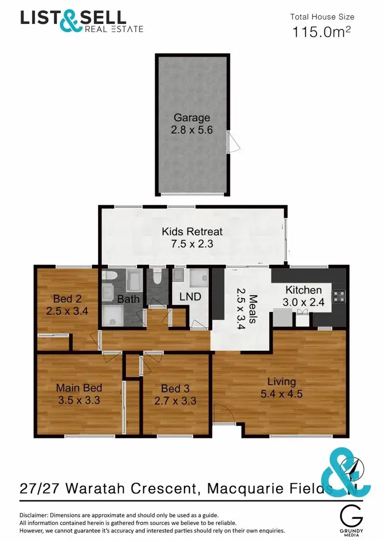 Floorplan of Homely villa listing, 27/27 Waratah Crescent, Macquarie Fields NSW 2564