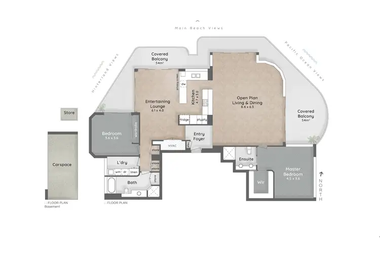 Floorplan of Homely apartment listing, Level 7/3510 Main Beach Parade, Main Beach QLD 4217
