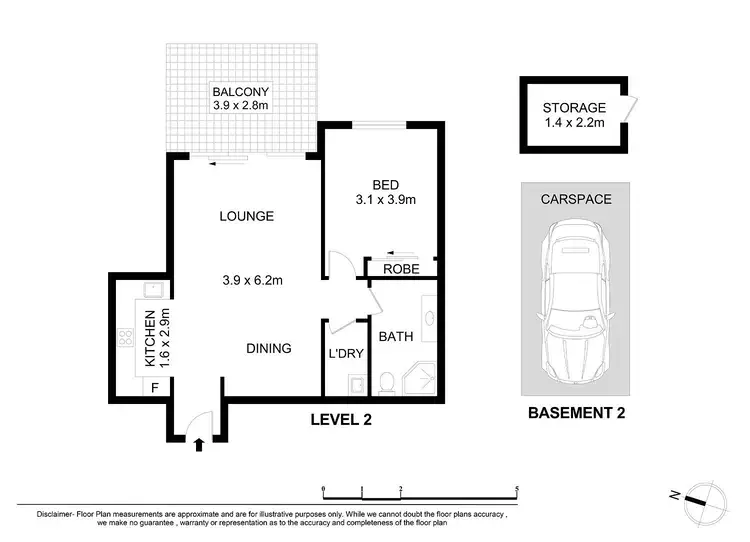 Floorplan of Homely apartment listing, 704/39-47 Orara Street, Waitara NSW 2077