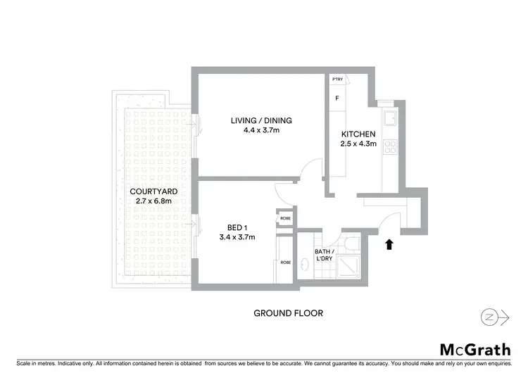 Floorplan of Homely apartment listing, 2/24 New Street, Bondi NSW 2026