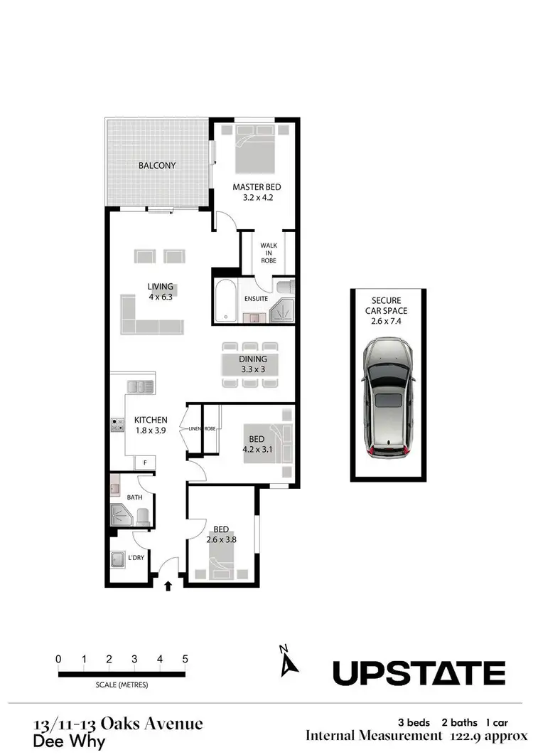 Floorplan of Homely apartment listing, 13/11-13 Oaks Avenue, Dee Why NSW 2099