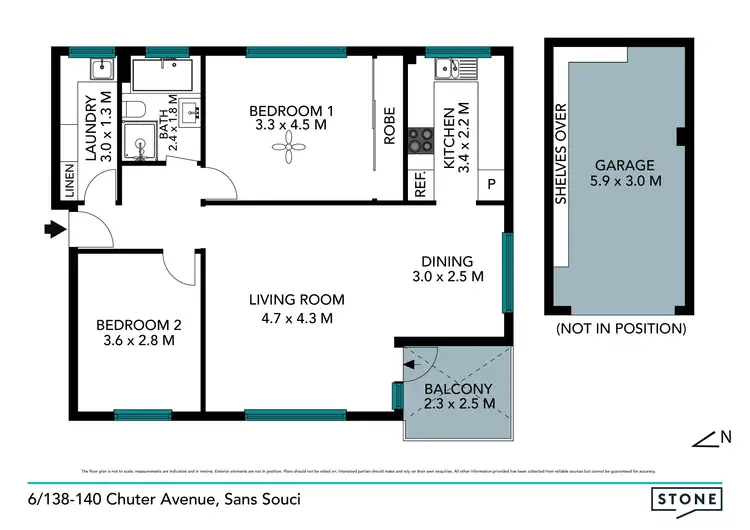 Floorplan of Homely apartment listing, 6/138-140 Chuter Avenue, Sans Souci NSW 2219