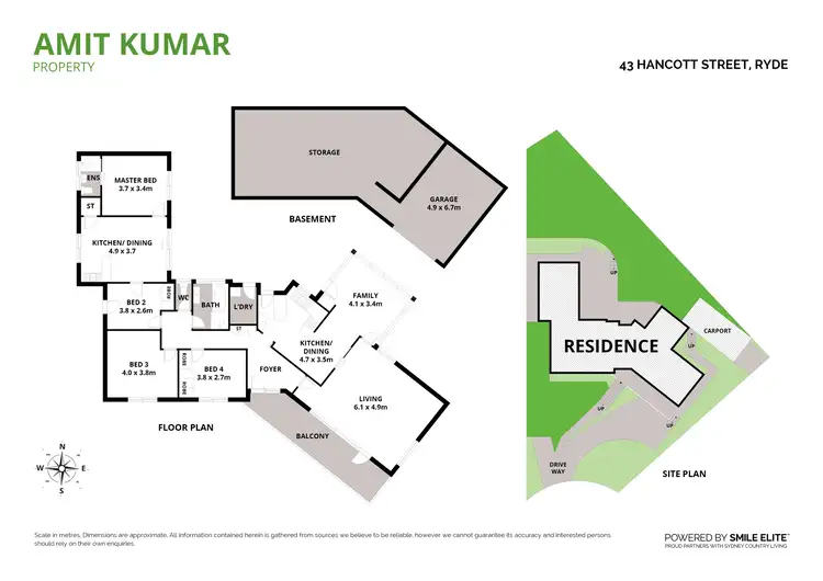 Floorplan of Homely house listing, 43 Hancott Street, Ryde NSW 2112