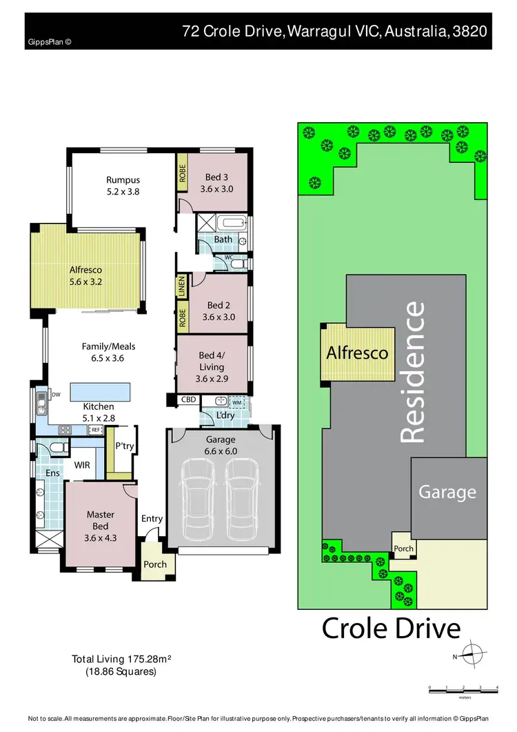 Floorplan of Homely house listing, 72 Crole Drive, Warragul VIC 3820