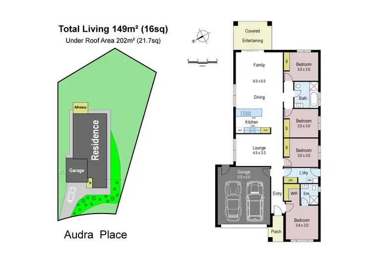 Floorplan of Homely house listing, 9 Audra Place, Warragul VIC 3820