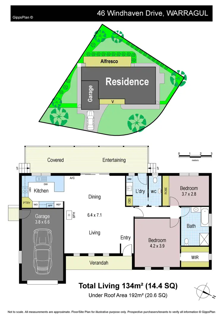 Floorplan of Homely house listing, 46 Windhaven Drive, Warragul VIC 3820