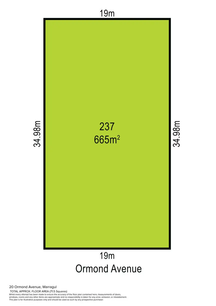 Floorplan of Homely land listing, 20 Ormond Avenue, Warragul VIC 3820
